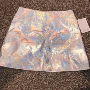 Holographic Mini Skirt